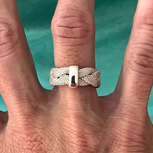 Tiffany & Co. Jewelry - Tiffany & Co. Silver Braided Somerset Mesh Ring
